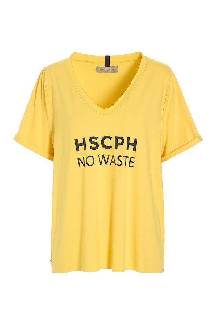 HENRIETTE STEFFENSEN COPENHAGEN NO WASTE TEE - 96081 T-SHIRTS YELLOW 704