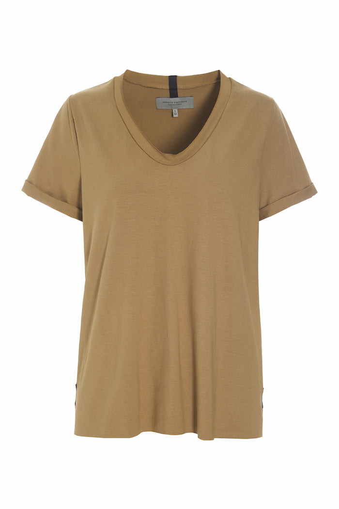 HENRIETTE STEFFENSEN COPENHAGEN NO WASTE TEE - 96095NW T-SHIRTS CAMEL 815