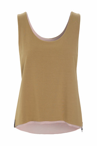 HENRIETTE STEFFENSEN COPENHAGEN NO WASTE TOP - 96093NW T-SHIRTS CAMEL/NUDE 459