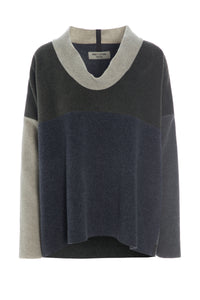 NW SWEATER MIT KRAGEN - 1314 - MULTICOLOR