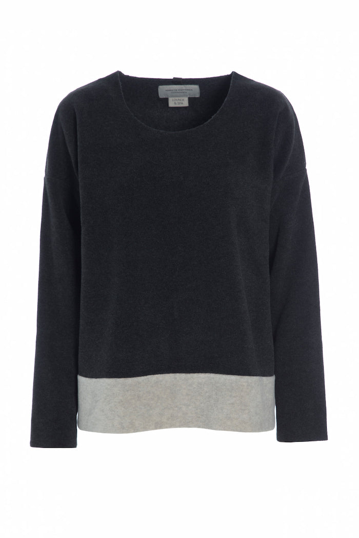 HENRIETTE STEFFENSEN COPENHAGEN ONESIZE BLUSE FRAUEN - 1335 BLOUSES & SWEATERS SOFT BLACK/SAND 452