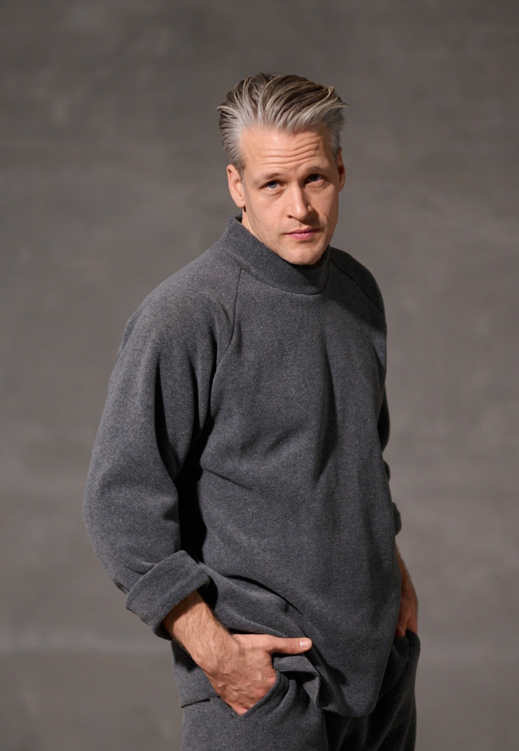 CARL BY STEFFENSEN COPENHAGEN ONE SIZE SWEATER MÂNNER - 1016C BLOUSES & SWEATERS GREY 905