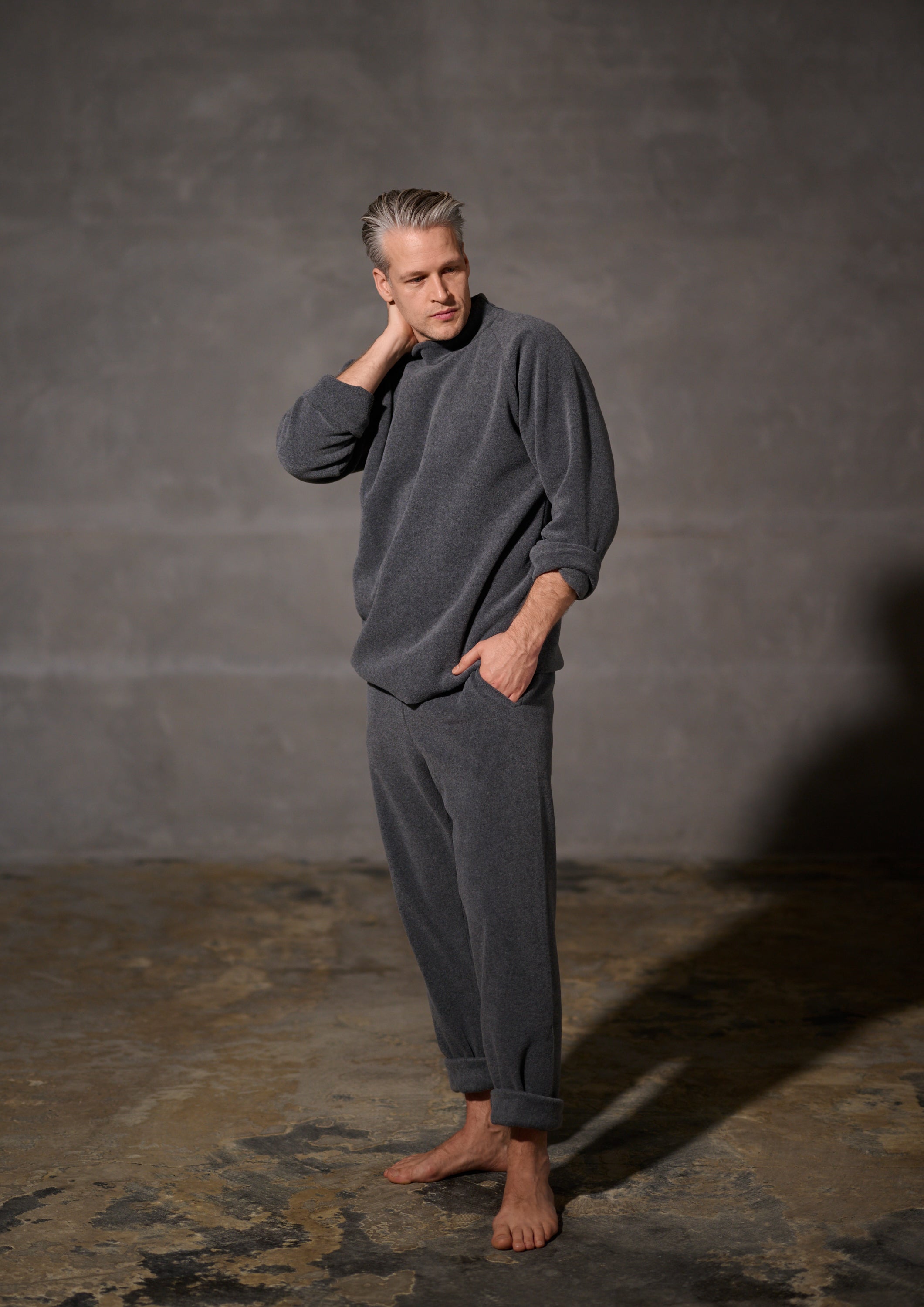 CARL BY STEFFENSEN COPENHAGEN ONE SIZE SWEATER MÂNNER - 1016C BLOUSES & SWEATERS GREY 905