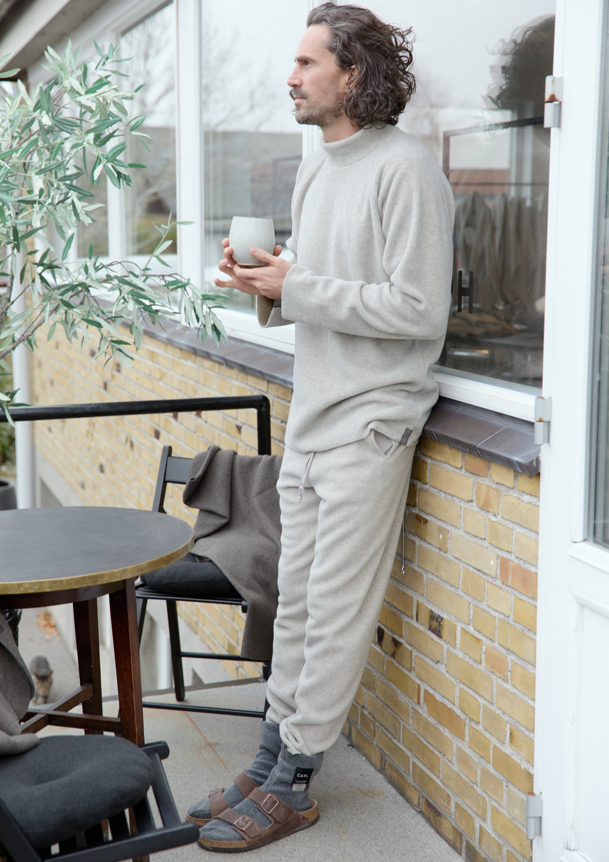 CARL BY STEFFENSEN COPENHAGEN ONE SIZE SWEATER MÂNNER - 1060C BLOUSES & SWEATERS SAND 805
