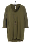 OVERSIZED BLUSE V-AUSSCHNITT - 96078 - MOSS