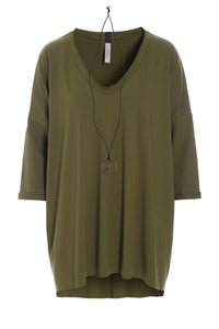 OVERSIZED BLUSE V-AUSSCHNITT - 96078 - MOSS