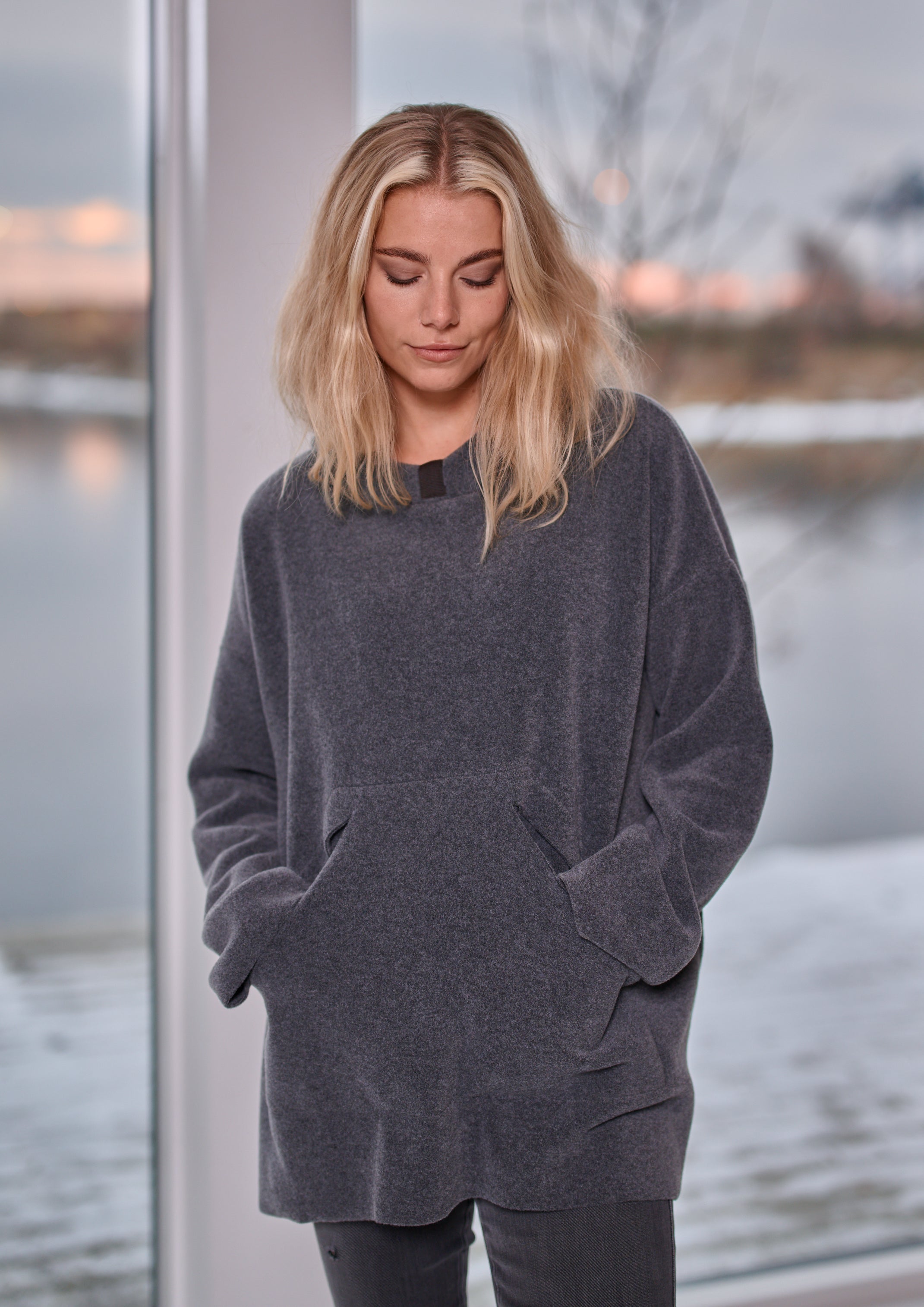 HENRIETTE STEFFENSEN COPENHAGEN OVERSIZE KAPUZENPULLOVER - 7160 HOODIES GREY 905