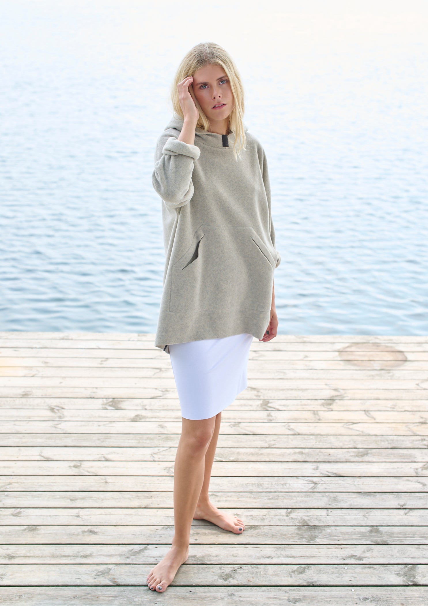 HENRIETTE STEFFENSEN COPENHAGEN OVERSIZE KAPUZENPULLOVER - 7160 HOODIES SAND 805