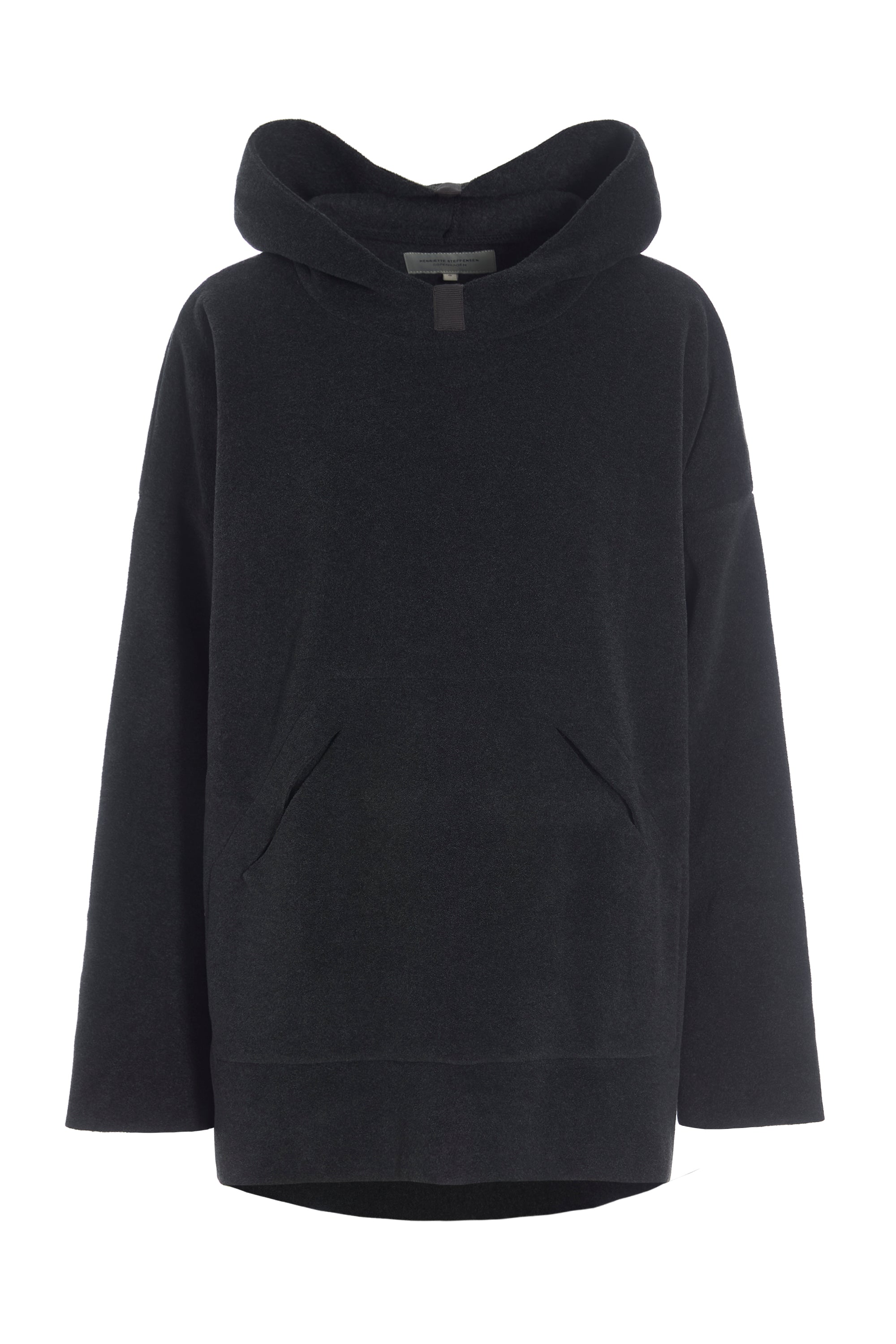 HENRIETTE STEFFENSEN COPENHAGEN OVERSIZE KAPUZENPULLOVER - 7160 HOODIES SOFT BLACK 914