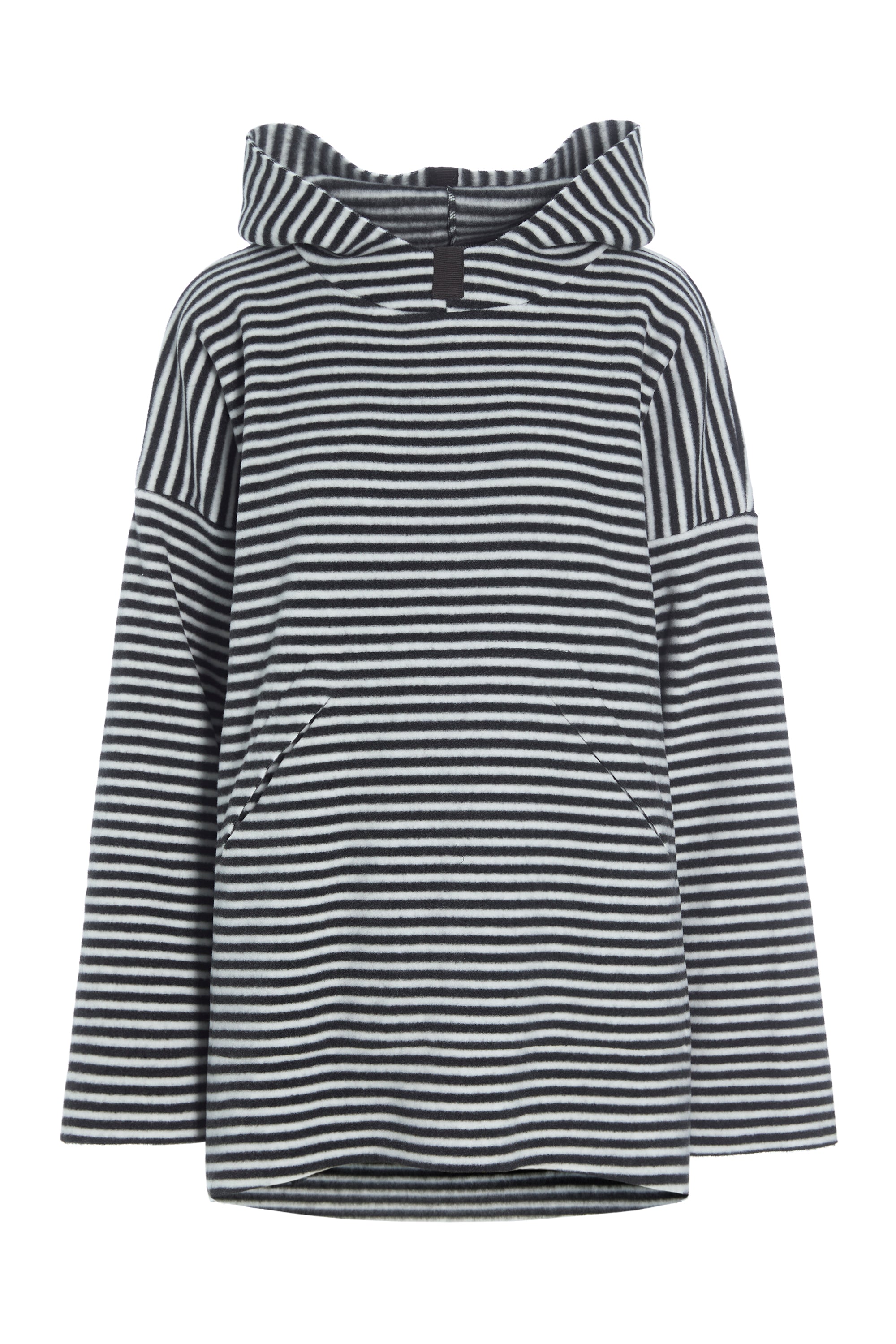 HENRIETTE STEFFENSEN COPENHAGEN OVERSIZE KAPUZENPULLOVER - 7160 HOODIES STRIPES B&W 673