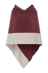 PONCHO 2 FARBIGE - 4068 - BORDEAUX/KIT