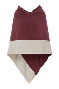 PONCHO 2 FARBIGE - 4068 - BORDEAUX/KIT