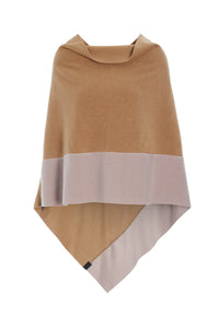 PONCHO 2 FARBIGE - 4068 - CAMEL / NUDE