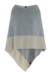 PONCHO 2 FARBIGE - 4068 - GREY BLUE/SAND