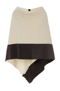 PONCHO 2 FARBIGE - 4068 - KIT/CHOKOLATE
