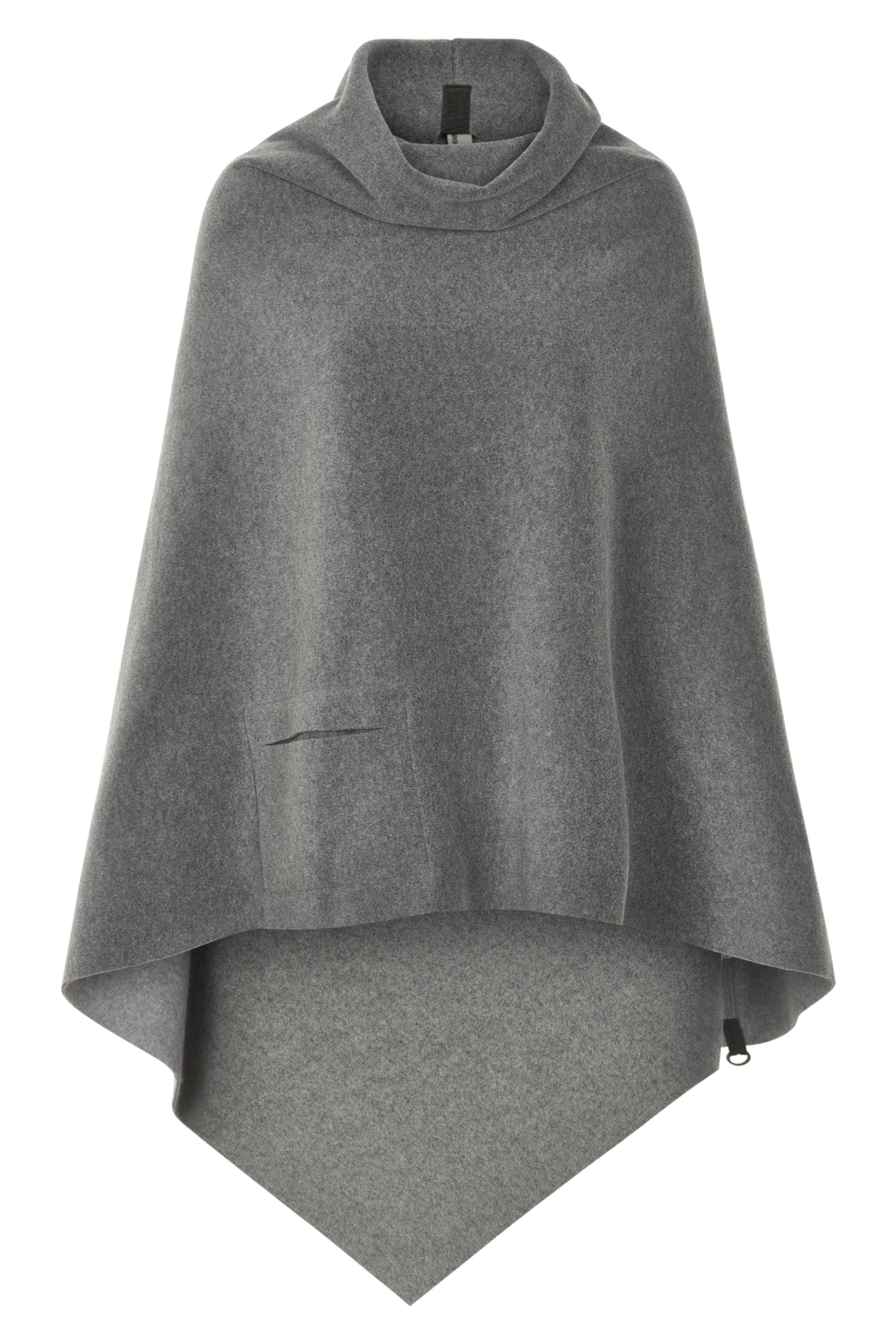 HENRIETTE STEFFENSEN COPENHAGEN PONCHO MIT HOHEM HALS - 4060 PONCHOS GREY 905