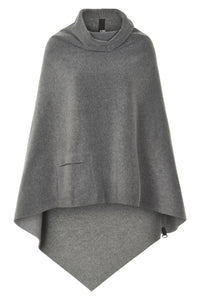 PONCHO MIT HOHEM HALS - 4060 - GREY