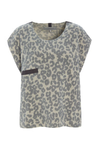 PULLOVER - 1353P - LEOPARD grey