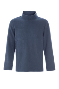 PULLOVER MIT TURTLE-HALS - 1003C - BLUE