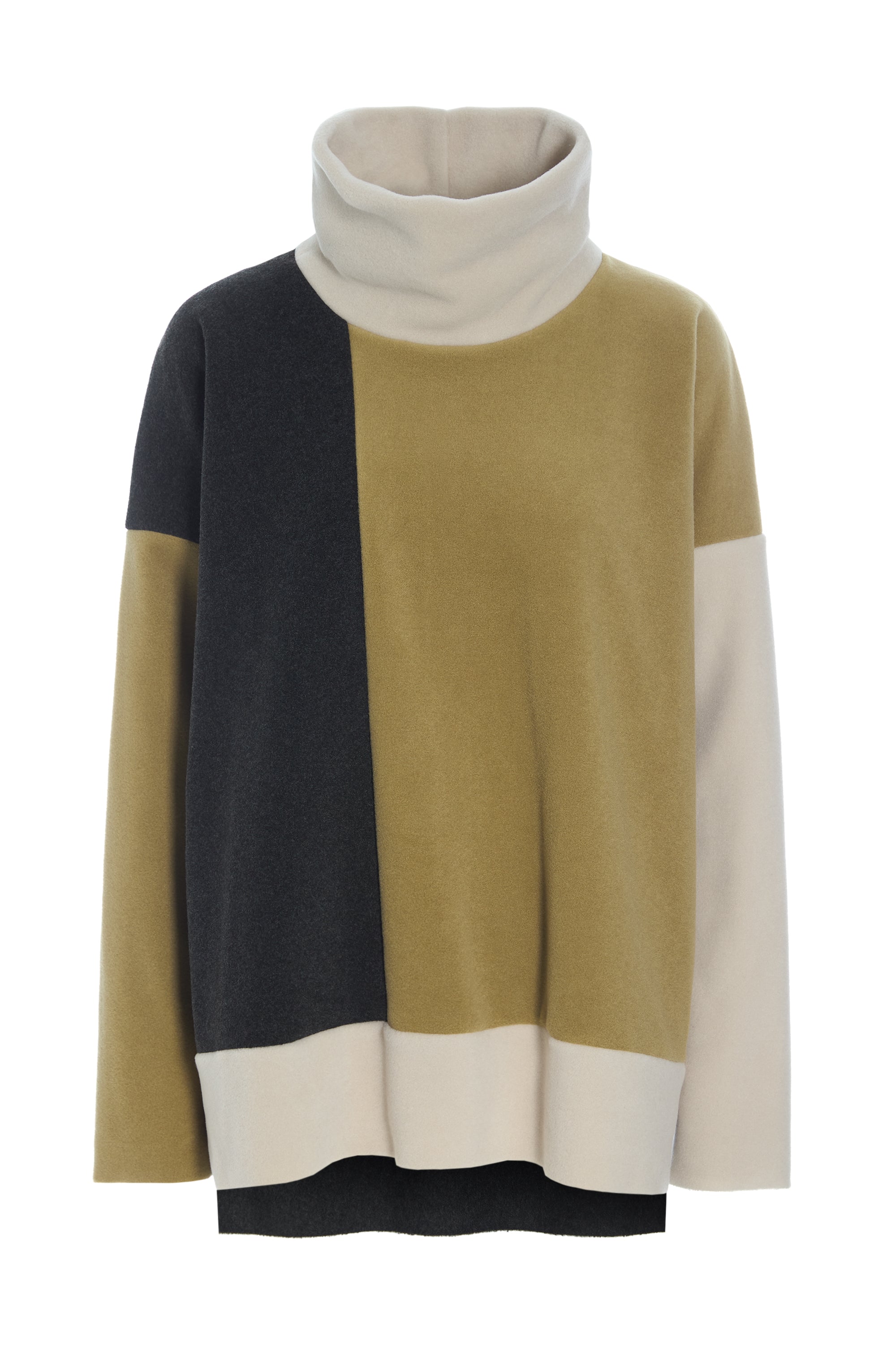 HENRIETTE STEFFENSEN COPENHAGEN PULLOVER PATCH - 1380 BLUSER OLIVE/SB/KIT 327