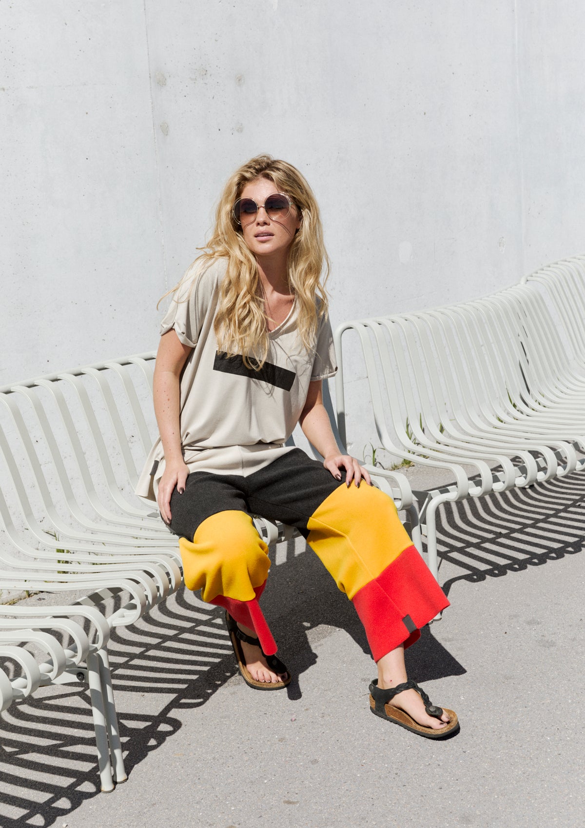HENRIETTE STEFFENSEN COPENHAGEN RAINBOW FLARE HOSEN 3/4 - 2122 BUKSER RAINBOW 899