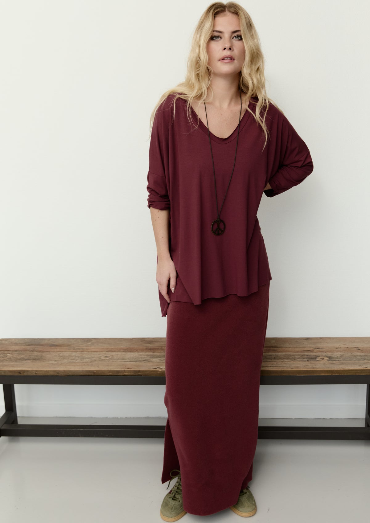 HENRIETTE STEFFENSEN COPENHAGEN ROCK LANG - 3227 NEDERDELE BORDEAUX 474