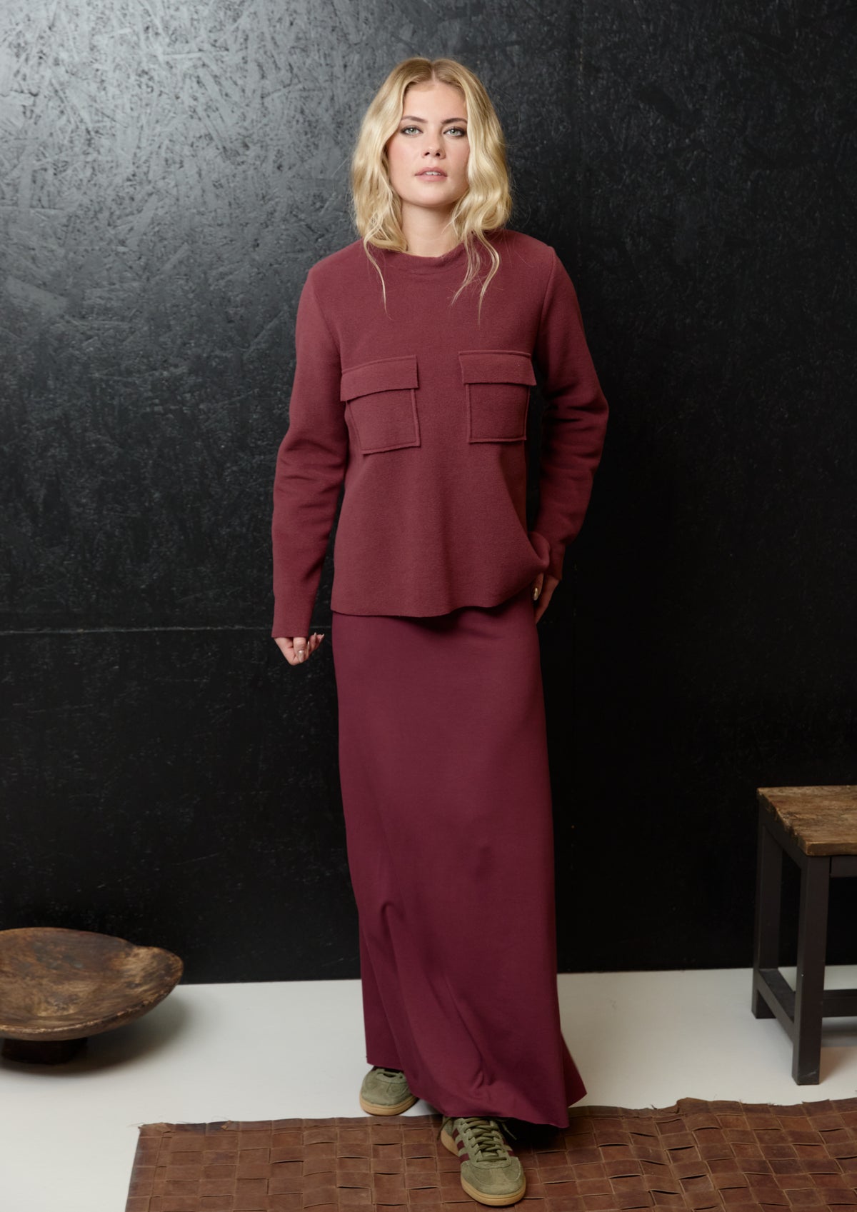 HENRIETTE STEFFENSEN COPENHAGEN ROCK LANG - 98033 NEDERDELE BORDEAUX 474