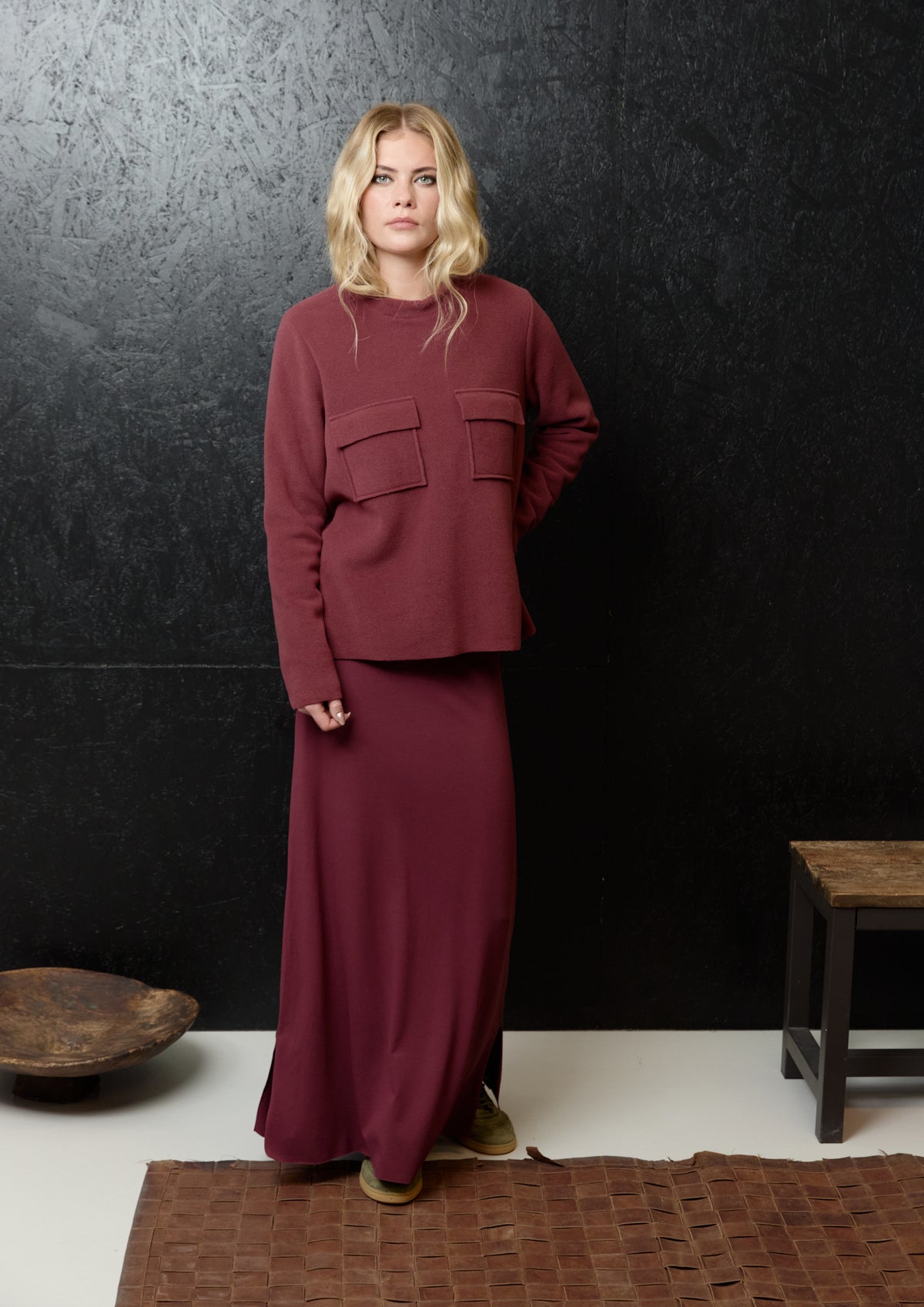HENRIETTE STEFFENSEN COPENHAGEN ROCK LANG - 98033 NEDERDELE BORDEAUX 474