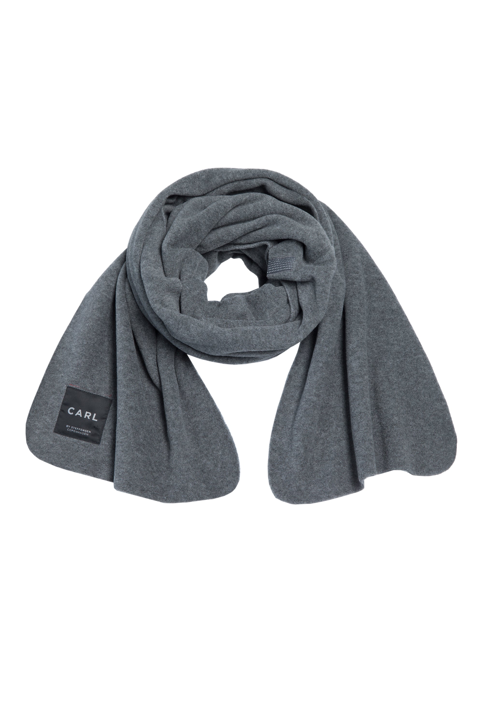 CARL BY STEFFENSEN COPENHAGEN SCHAL AUS WEICHEM FLEECE - 1004C SCARFS GREY 905