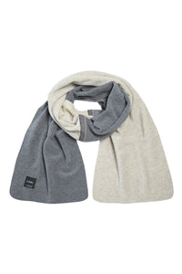 SCHAL AUS WEICHEM FLEECE - 1004C - GREY/SAND
