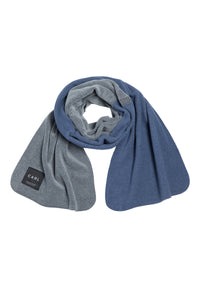 SCHAL AUS WEICHEM FLEECE - 1004C - GREY/SOFT BLUE