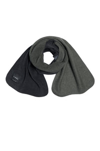 SCHAL AUS WEICHEM FLEECE - 1004C - SOFTBLACK/FORREST