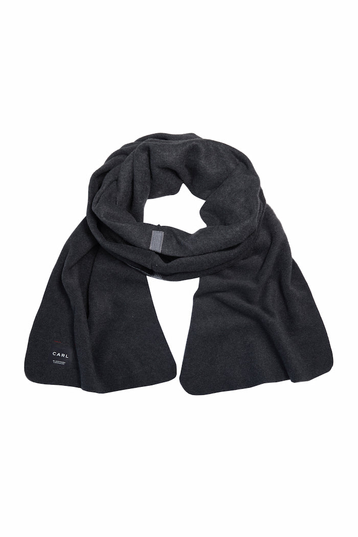 CARL BY STEFFENSEN COPENHAGEN SCHAL AUS WEICHEM FLEECE - 1004C SCARFS SOFT BLACK 914