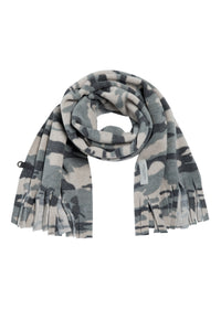 SCHAL MIT LANGEN FRANSEN- 4077P - CAMOUFLAGE