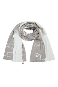 SCHAL MIX - 4067 - OFF WHITE/SAND PRINT