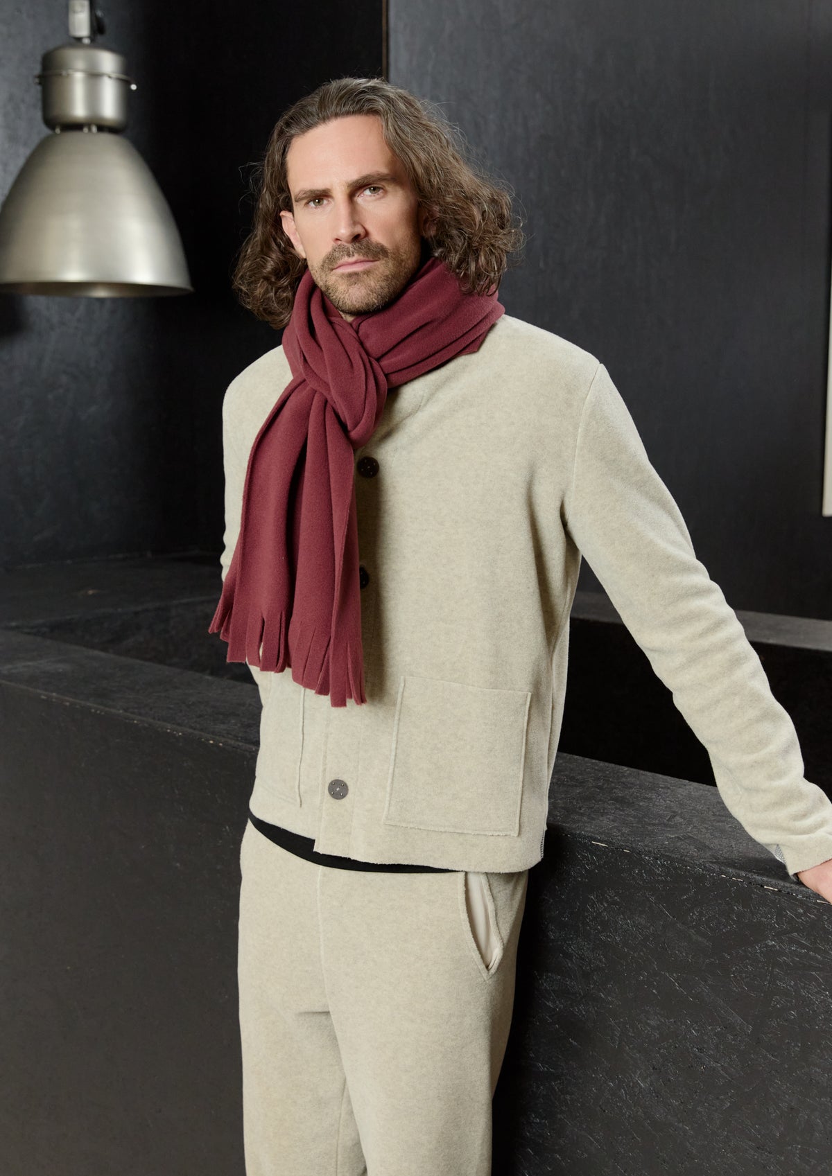 CARL BY STEFFENSEN COPENHAGEN SCHAL M/ FRANSEN - 1006C SCARFS BORDEAUX 474