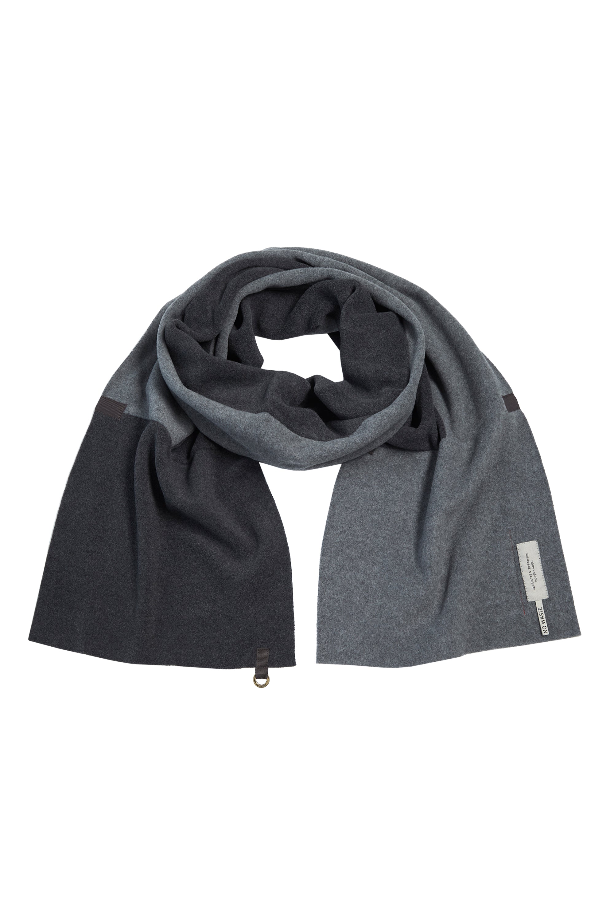 HENRIETTE STEFFENSEN COPENHAGEN SCHAL NO WASTE - 4089 SCARFS GREY/SOFT BLACK 647
