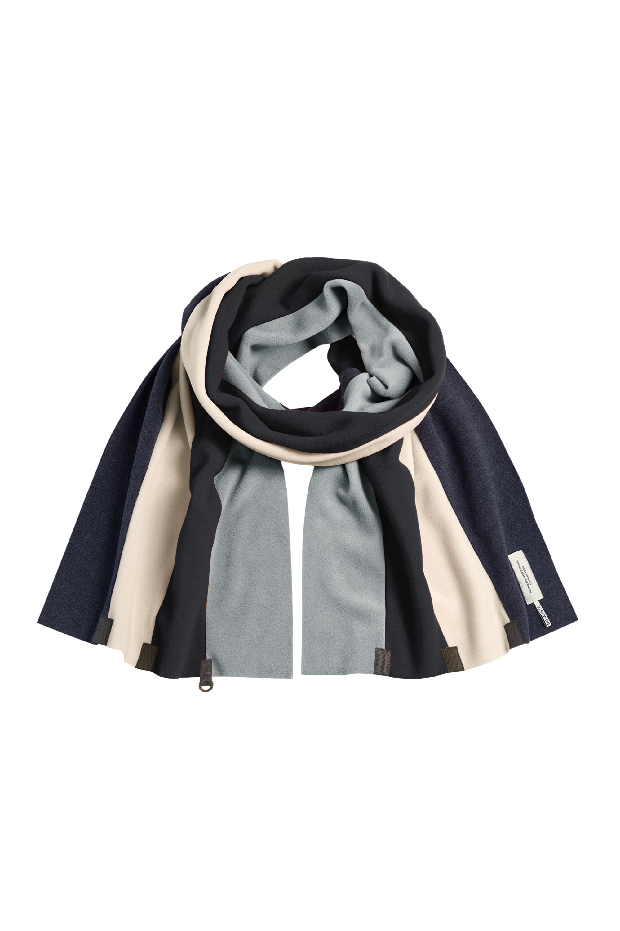 HENRIETTE STEFFENSEN COPENHAGEN SCHAL NO WASTE - 4125 SCARFS EVENING BLUE/KIT/SB/LIGHT GREY 329