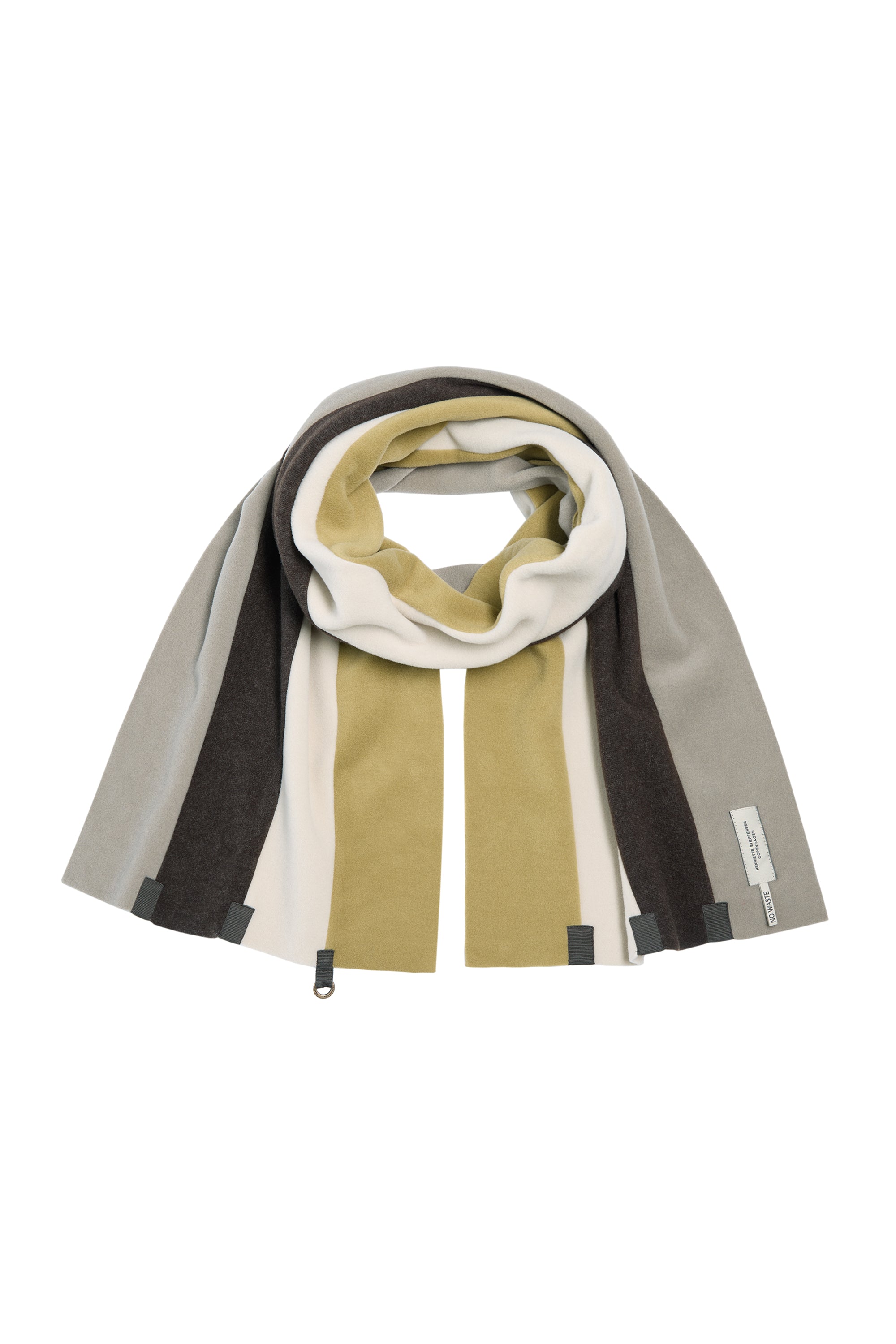 HENRIETTE STEFFENSEN COPENHAGEN SCHAL NO WASTE - 4125 SCARFS OLIVE/KIT/CHOKOLATE/ELEPHANT 328