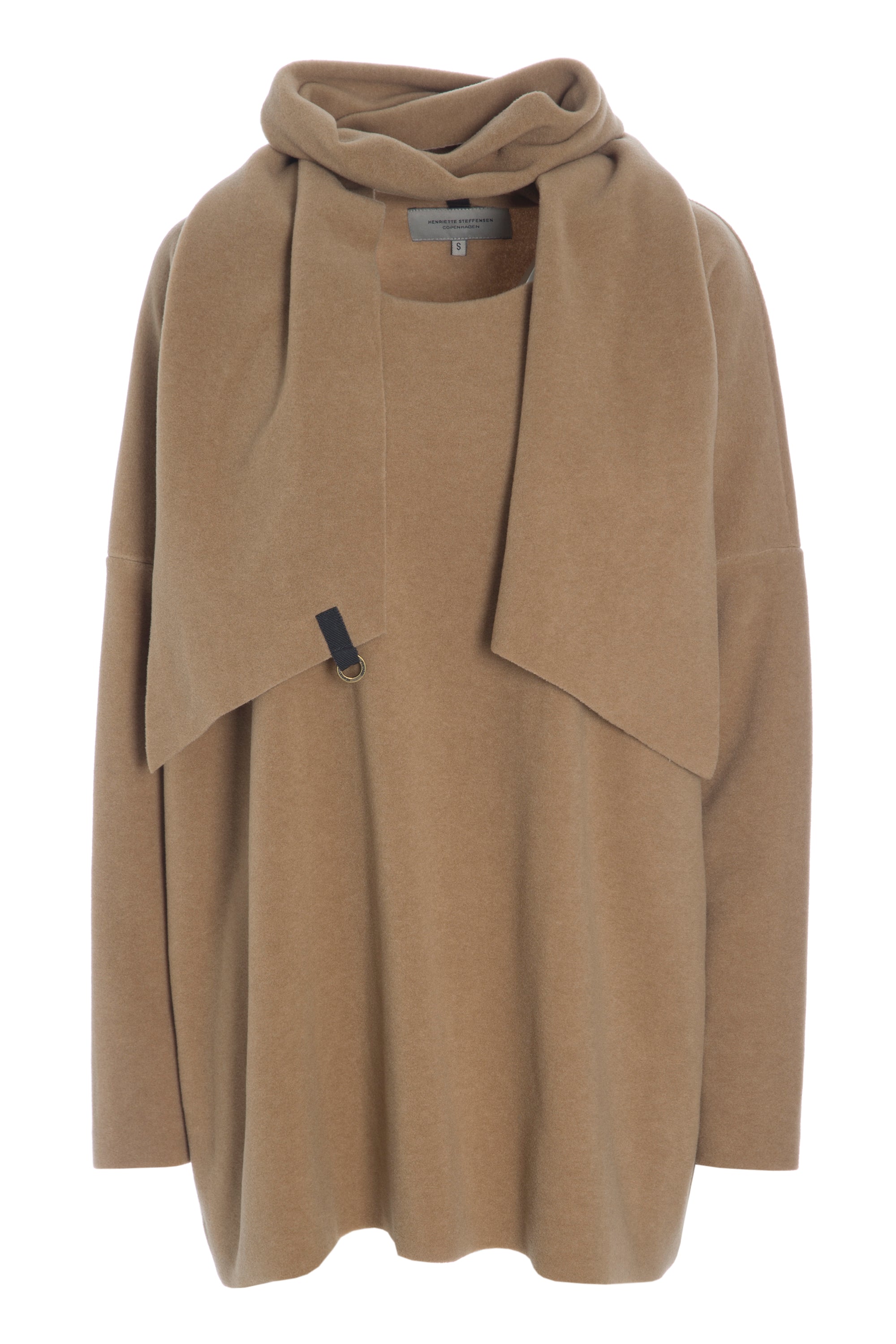 HENRIETTE STEFFENSEN COPENHAGEN SWEATER MIT SCHAL - 1338 BLUSER CAMEL 815