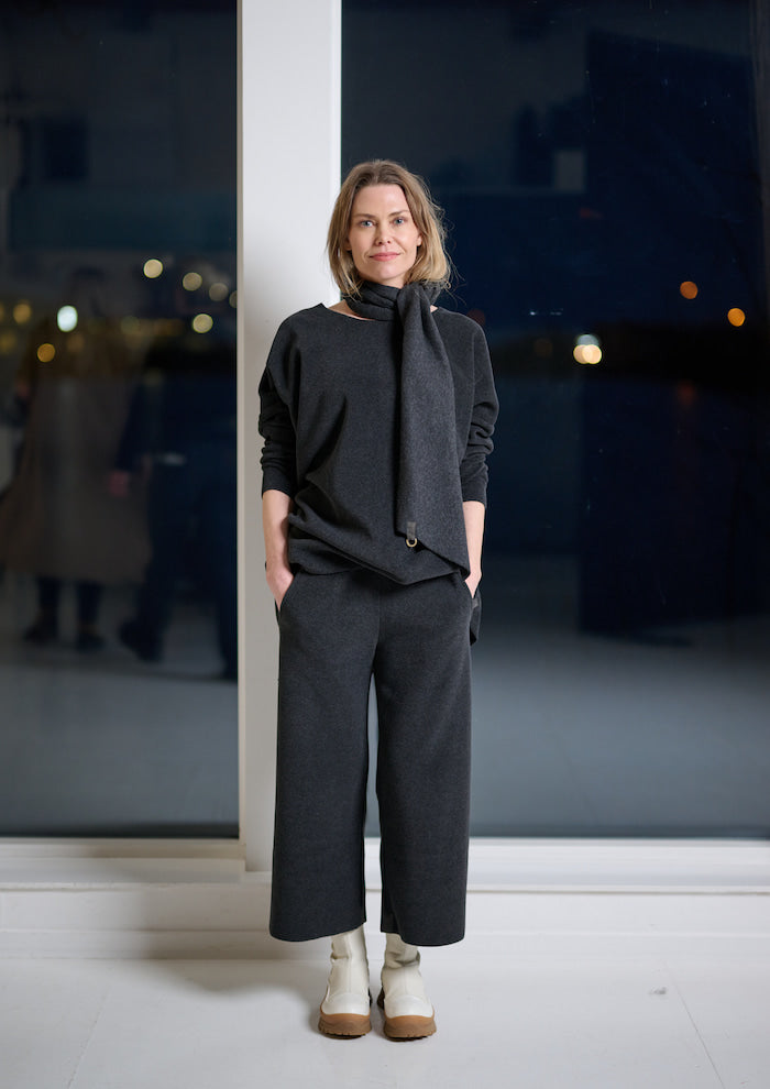 HENRIETTE STEFFENSEN COPENHAGEN SWEATER MIT SCHAL - 1338 BLUSER FORREST 600