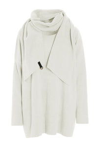 SWEATER MIT SCHAL - 1338 - OFF WHITE