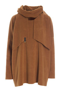 SWEATER MIT SCHAL - 1338 - RUST