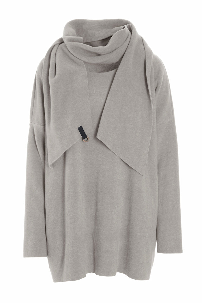 HENRIETTE STEFFENSEN COPENHAGEN SWEATER MIT SCHAL - 1338 BLUSER SAND 805