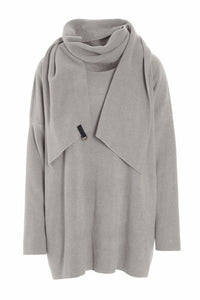 SWEATER MIT SCHAL - 1338 - SAND