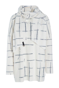 SWEATER MIT SCHAL - 1338P - CHECK PRINT