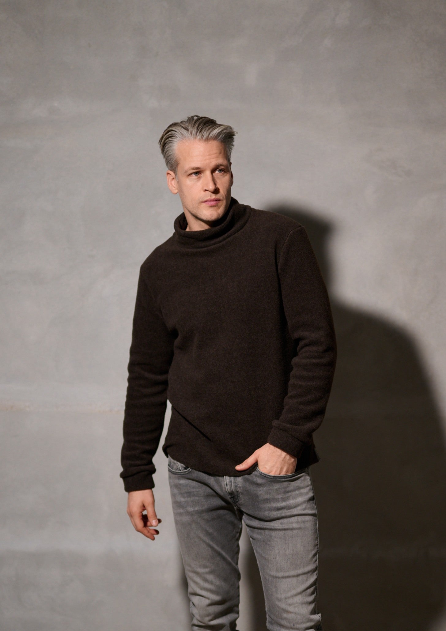 CARL BY STEFFENSEN COPENHAGEN SWEATER M/ HOHEM KRAGEN - 1031C BLOUSES & SWEATERS CHOKOLATE 844
