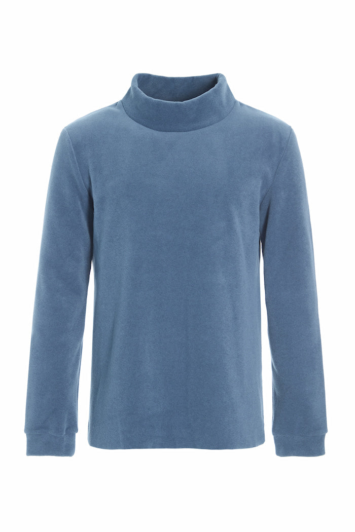 CARL BY STEFFENSEN COPENHAGEN SWEATER M/ HOHEM KRAGEN - 1031C BLOUSES & SWEATERS DUSTY BLUE 794