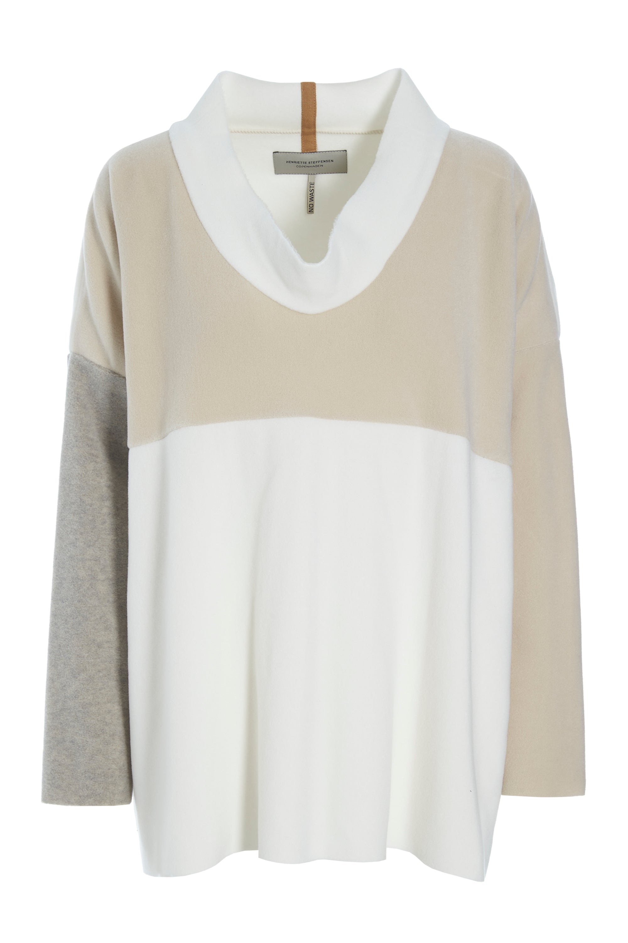HENRIETTE STEFFENSEN COPENHAGEN SWEATER NO WASTE - 1351 SWEATERS fleece KIT/SAND/OFF WHITE 439