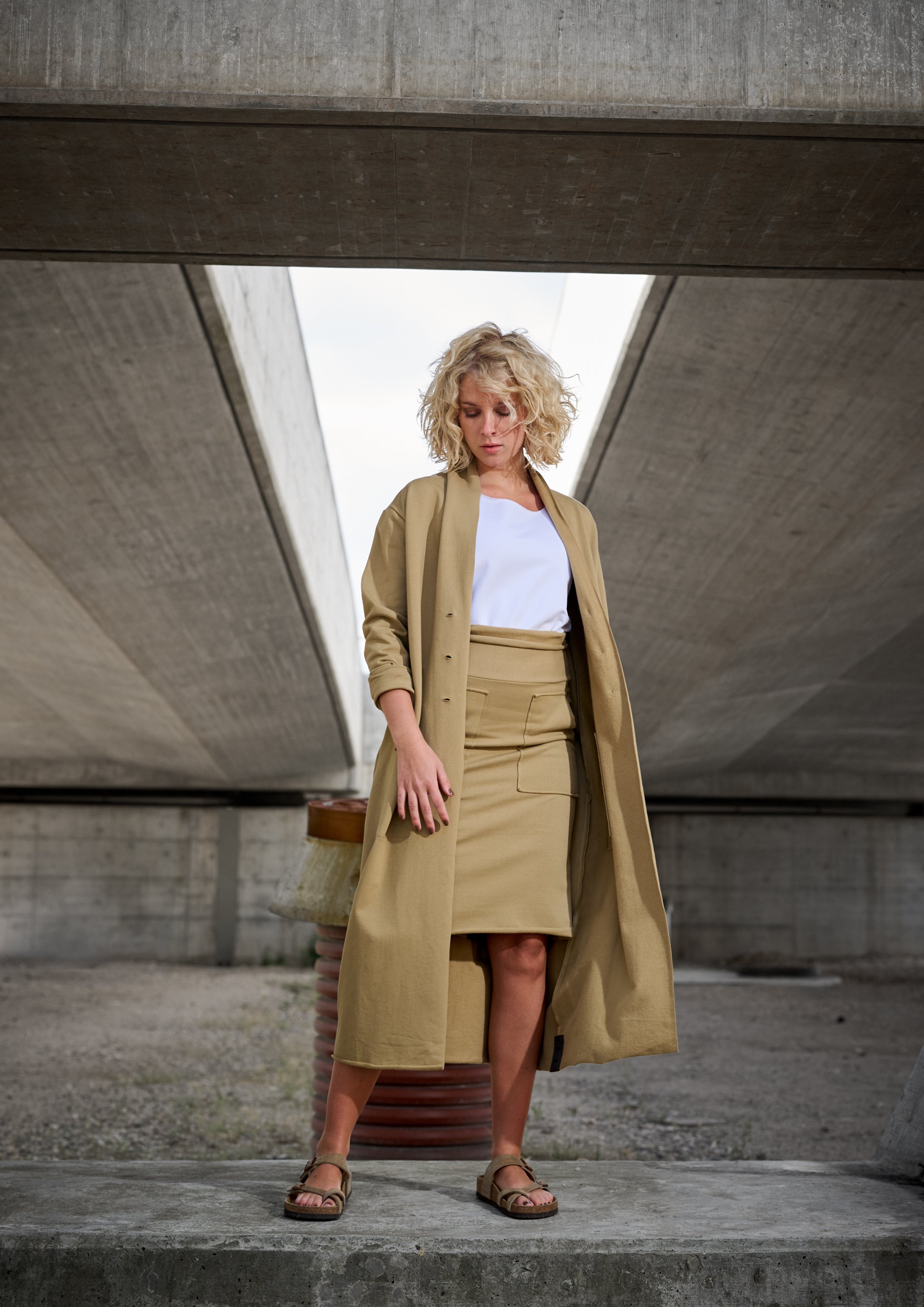 HENRIETTE STEFFENSEN COPENHAGEN SWEATROCK - 73013 NEDERDELE OLIVE 655